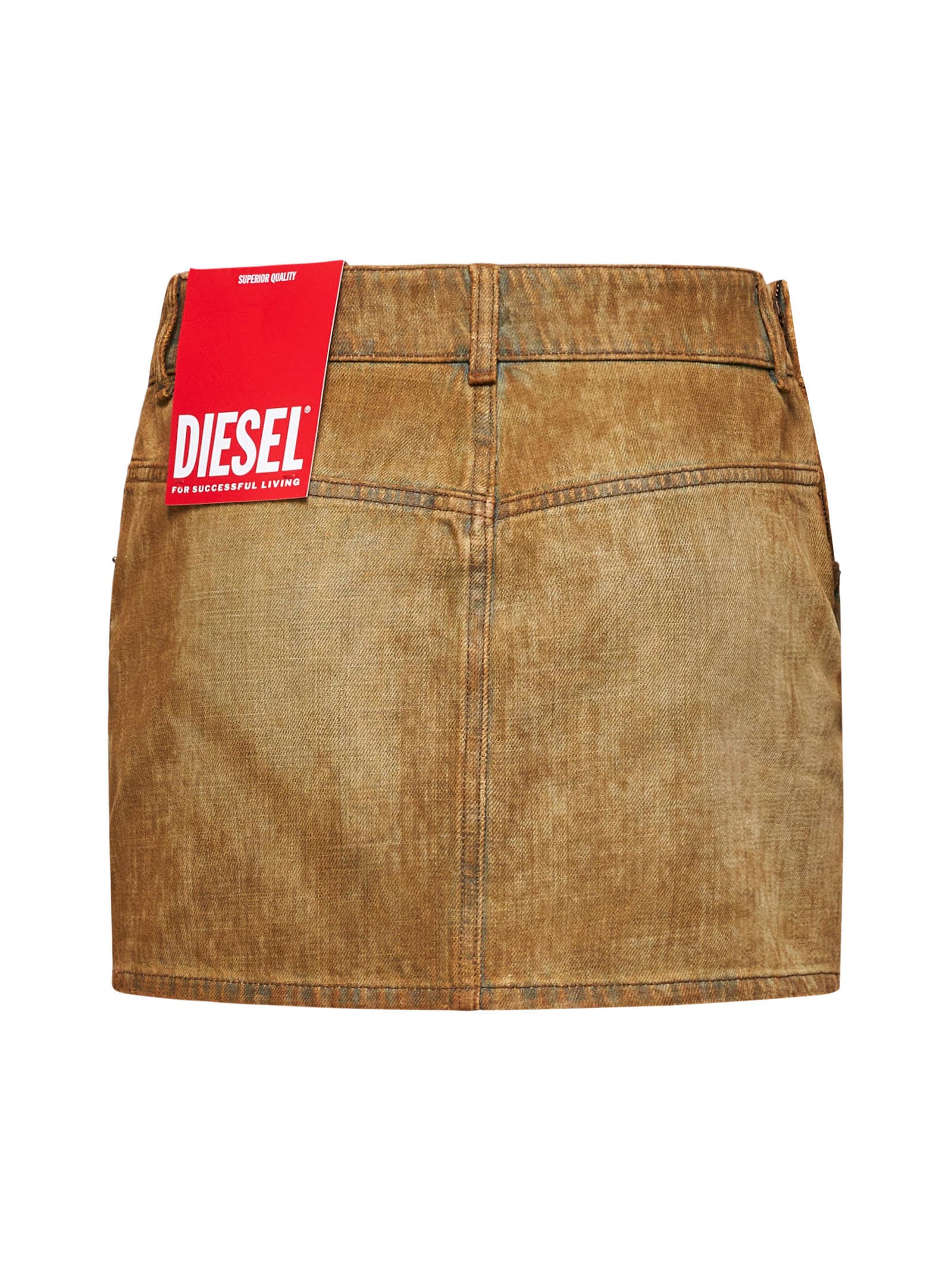 Shop Diesel Skirt In Beige