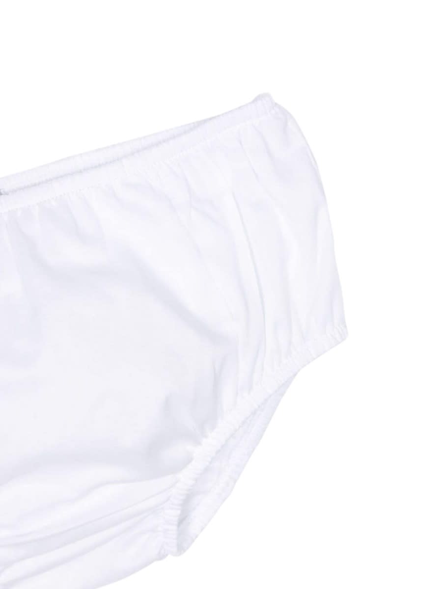 Il Gufo White Cotton Voile Dress With Culotte In White