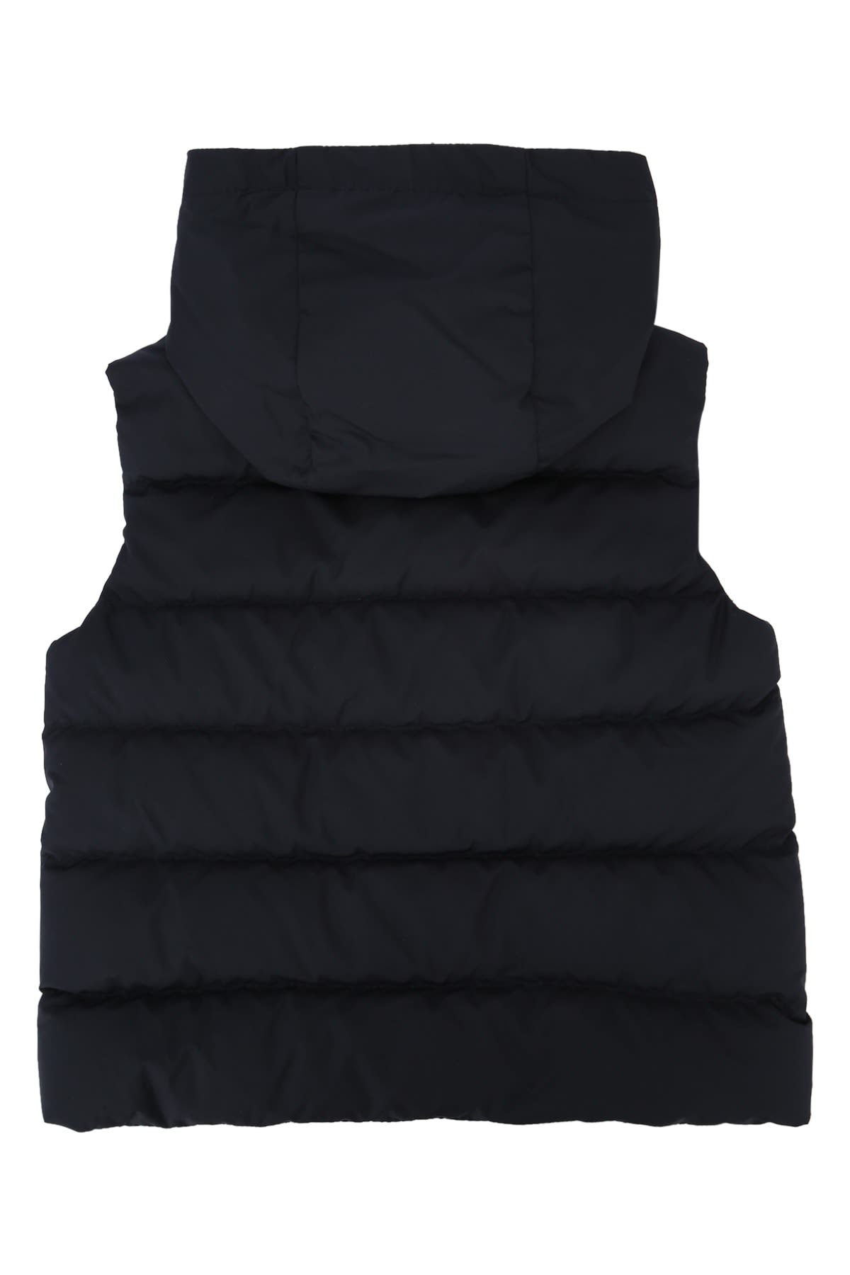 Moncler Blue Buang Vest For Baby Boy With Logo In Gray