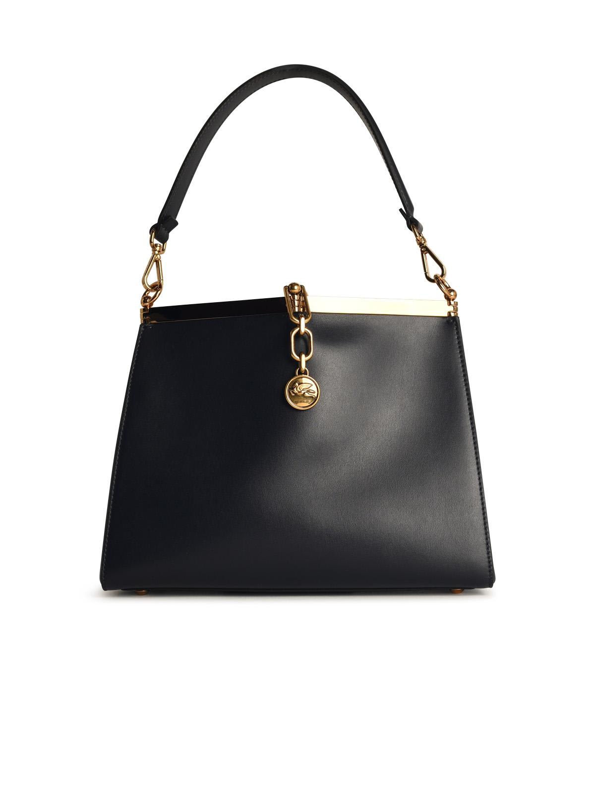 Shop Etro Vela Medium Bag In Blue Smooth Leather