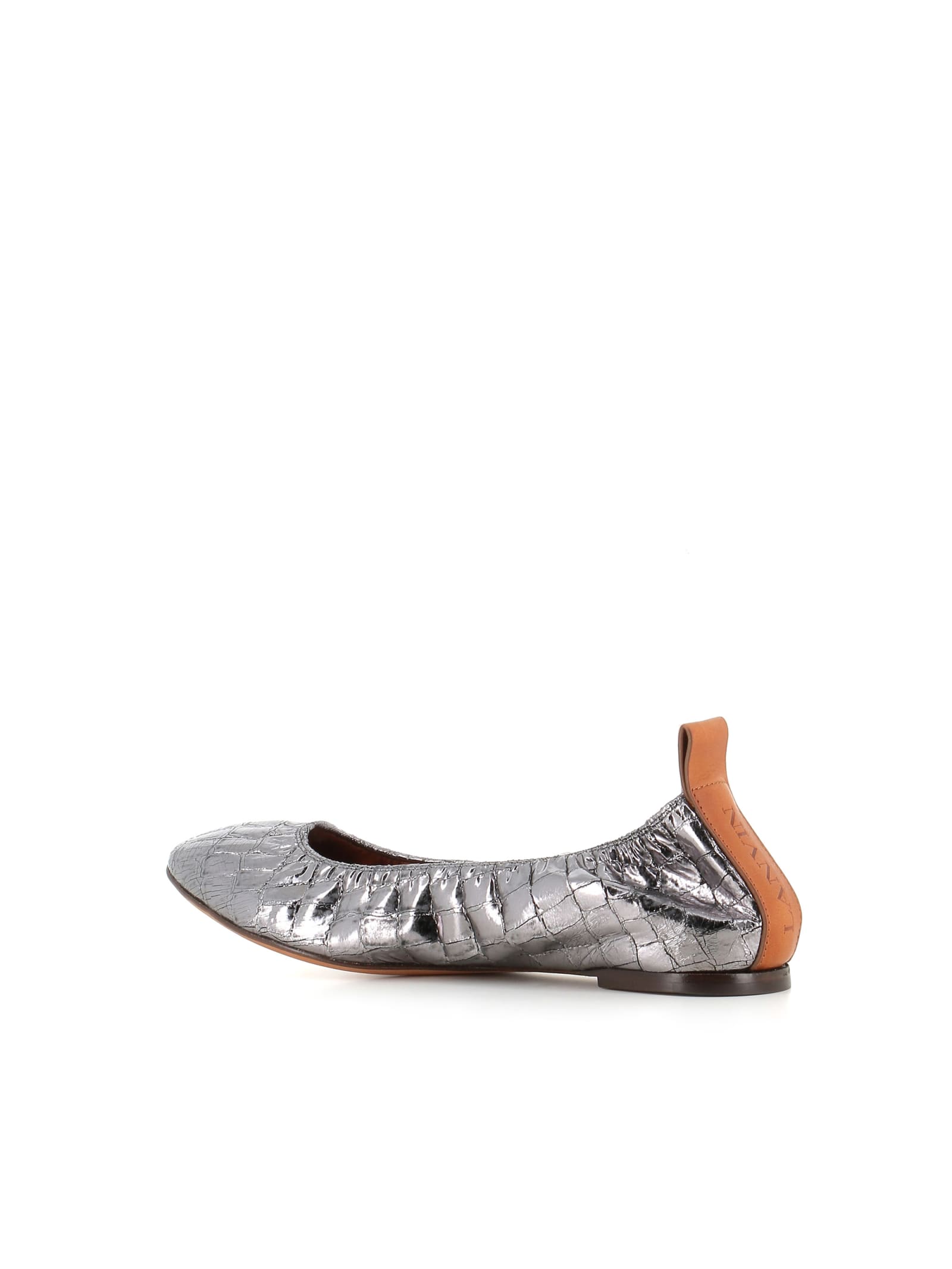 Shop Lanvin Ballerin In Silver