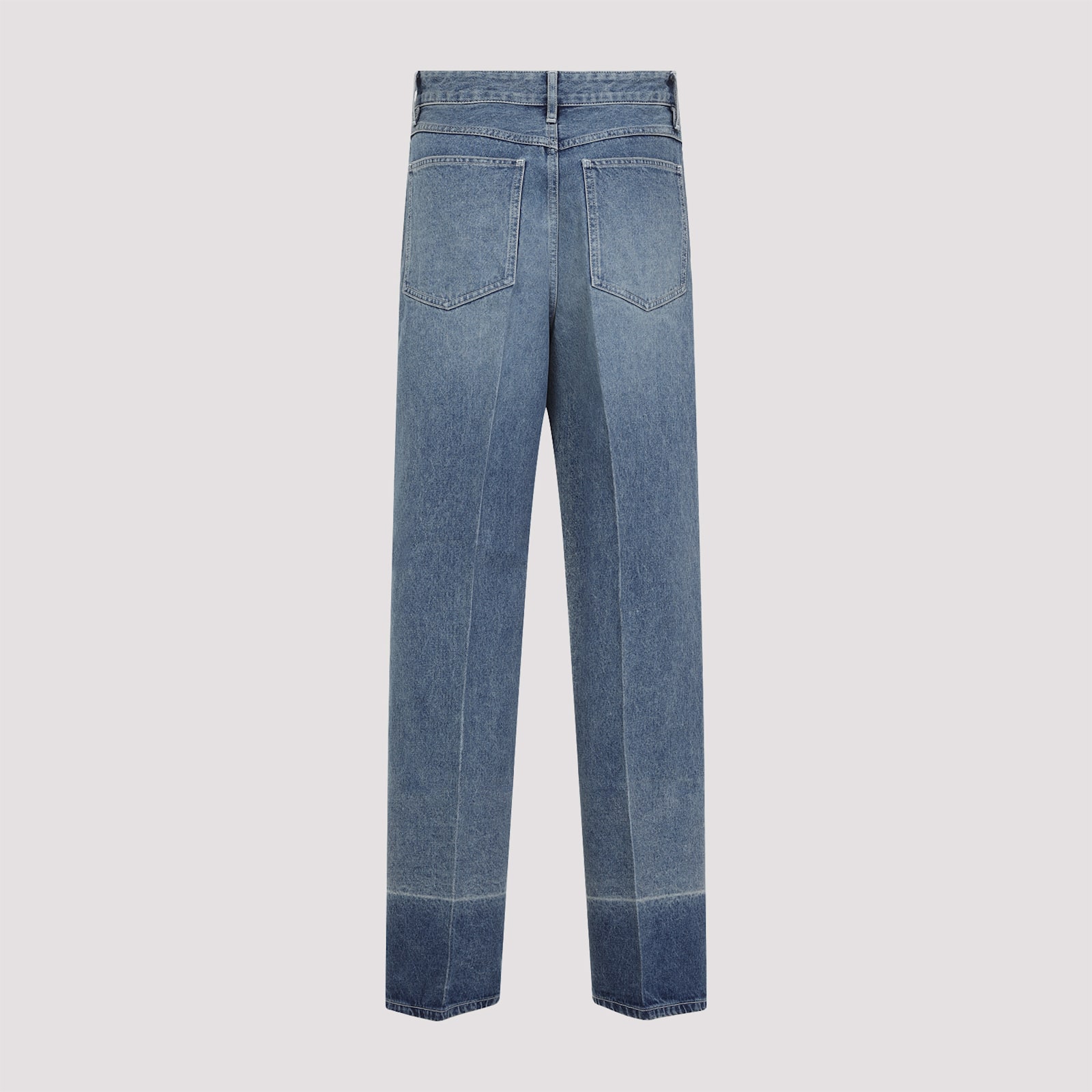 Shop Carven Tr201 Wide Leg Trousers In Washed Denim