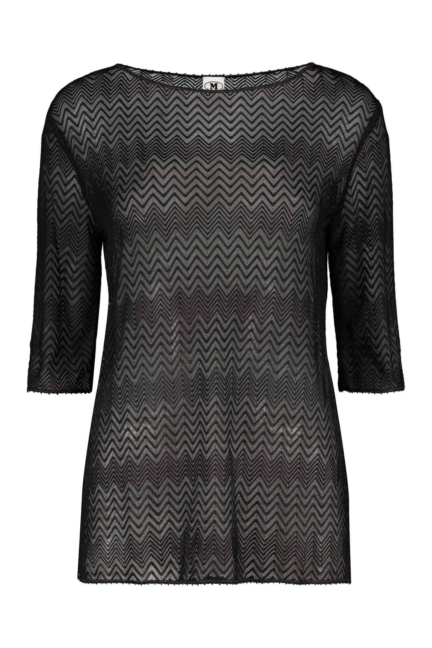 Missoni Knitted T-shirt In Black