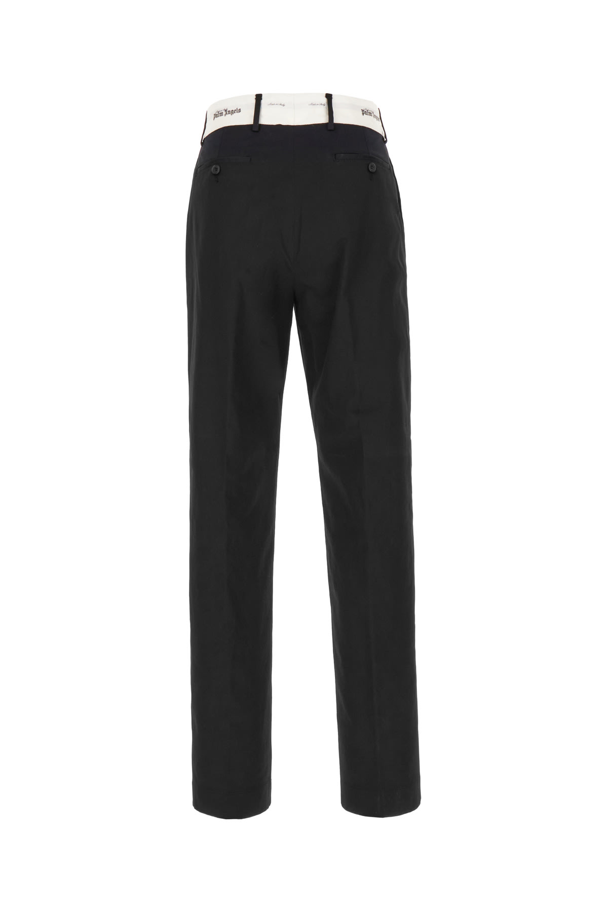 Shop Palm Angels Black Cotton Pants