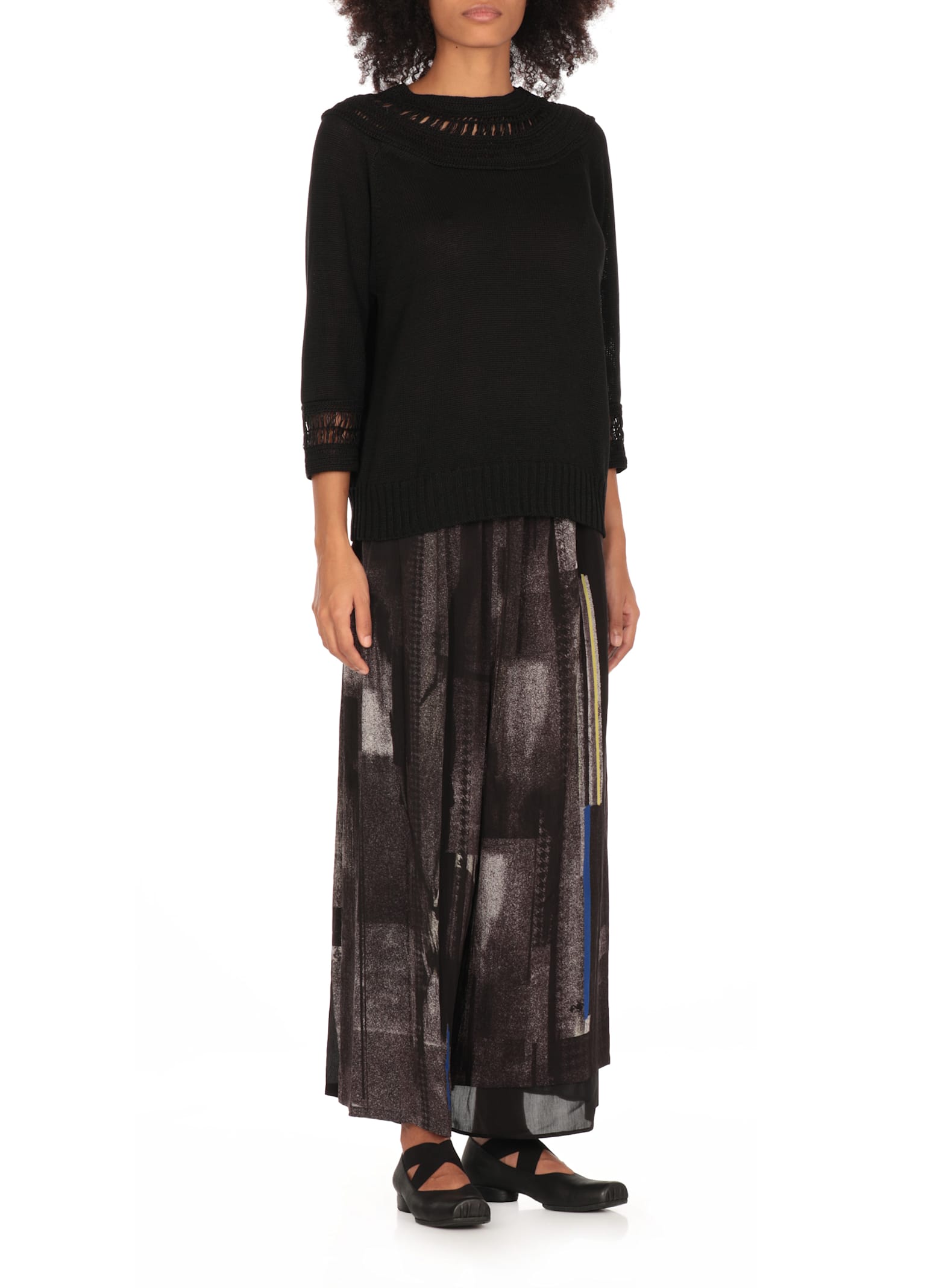 Y's Cotton Sweater In Black