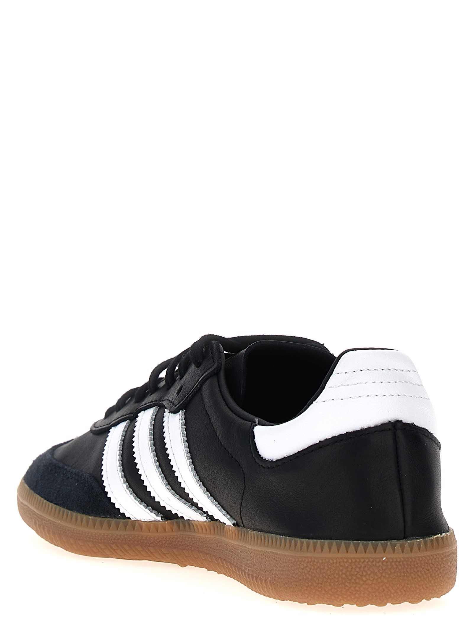 Adidas Originals Samba Decon Sneakers In Black Leather In Black