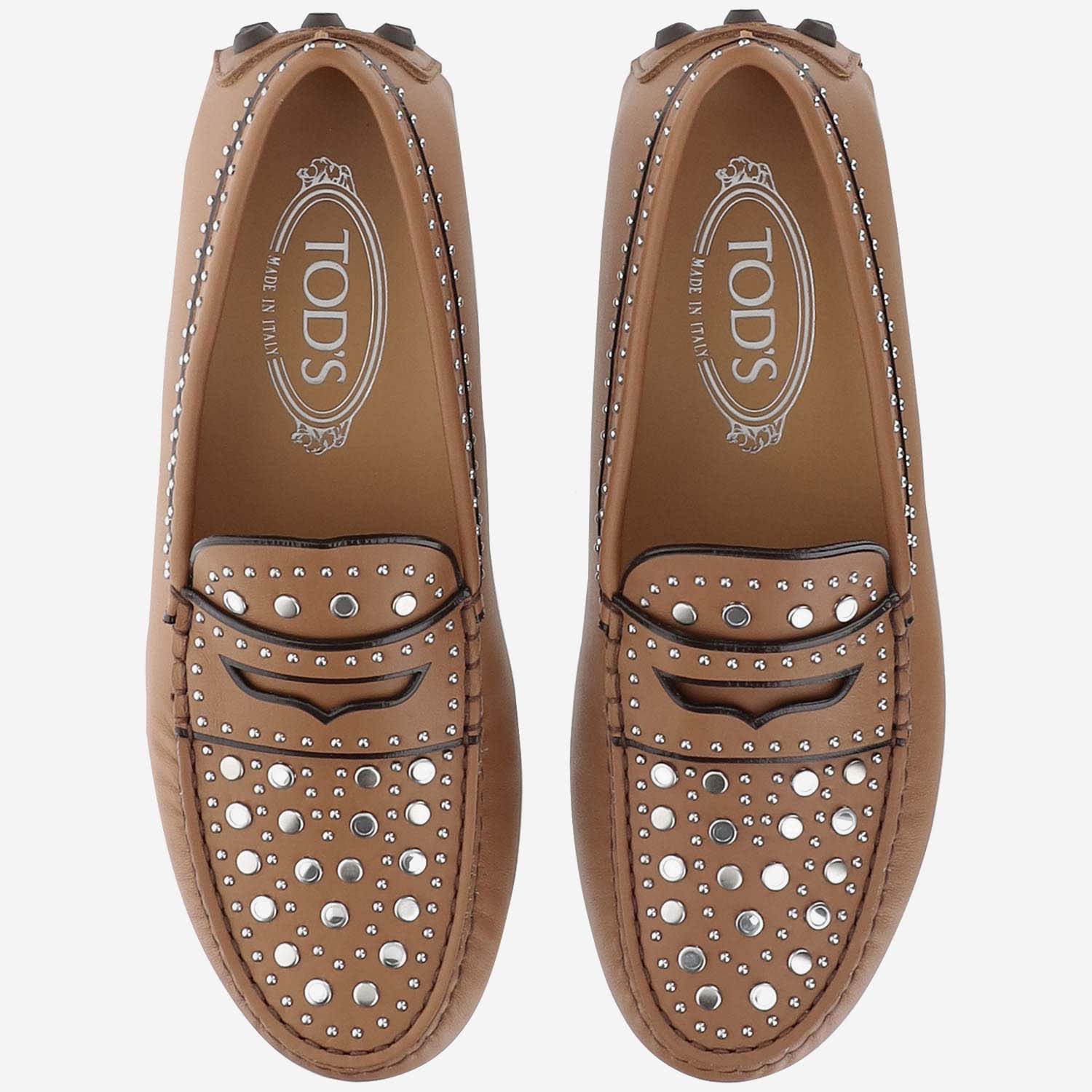 Shop Tod's Bubble Gommino Leather Loafer In Brown