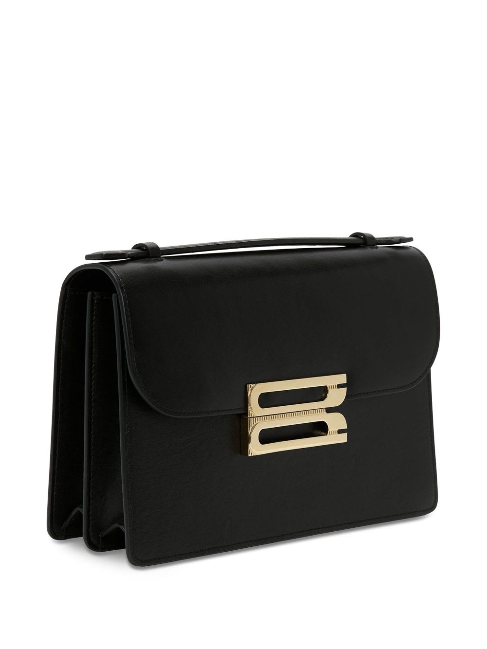 Victoria Beckham Shoulder Bag With Adjustable Strap And Gold-tone Hardware In Black