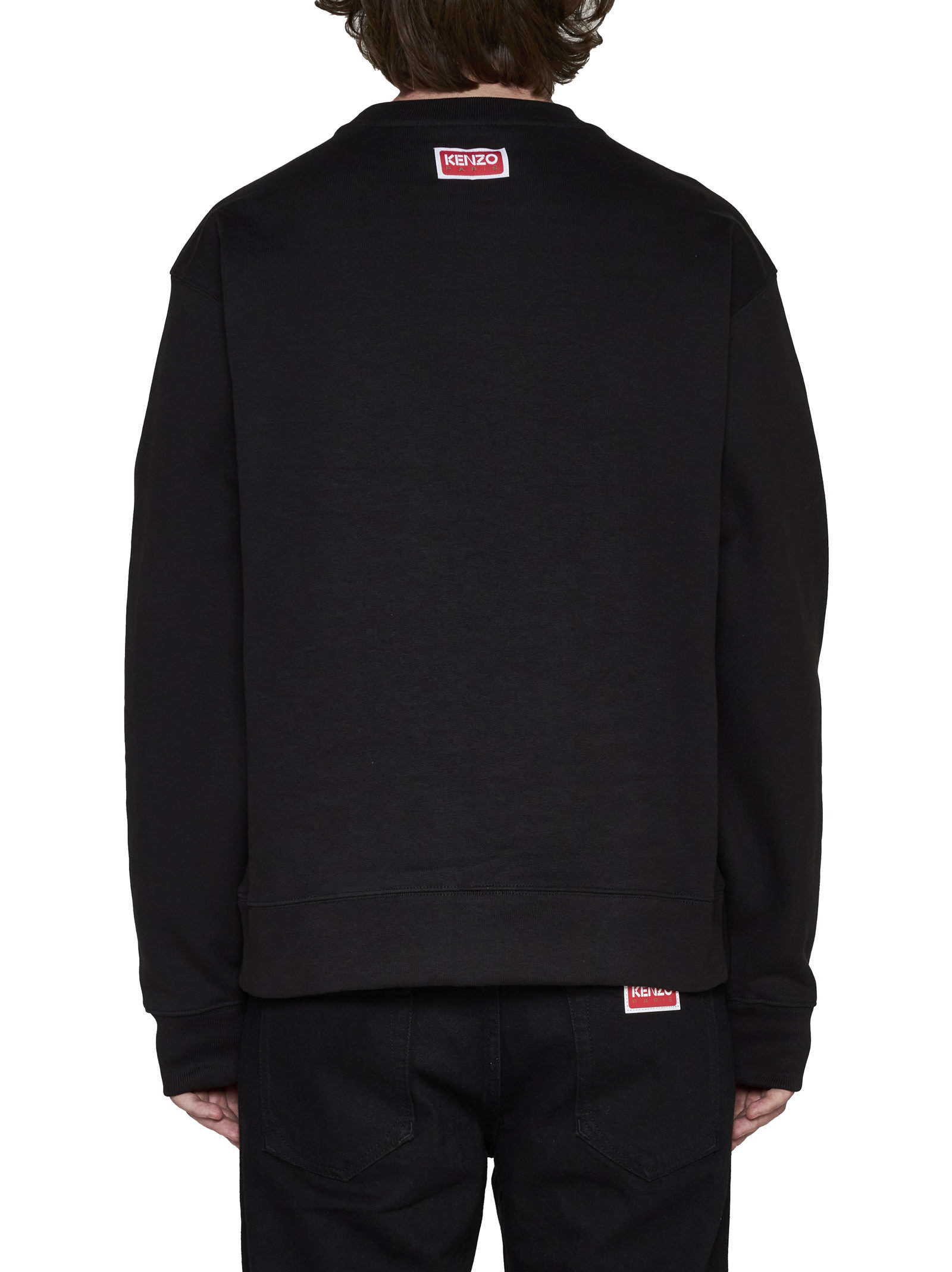 Kenzo Boke Flower Wool Sweater In Black
