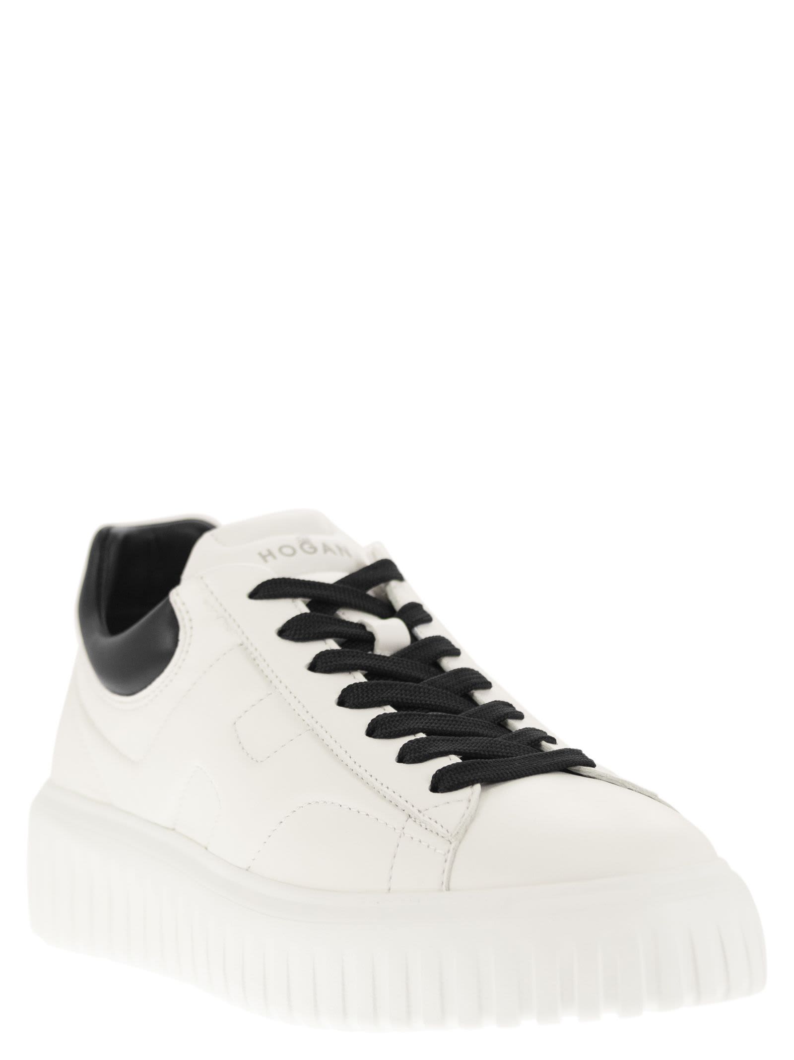 Shop Hogan H-stripes - Sneakers In White/black