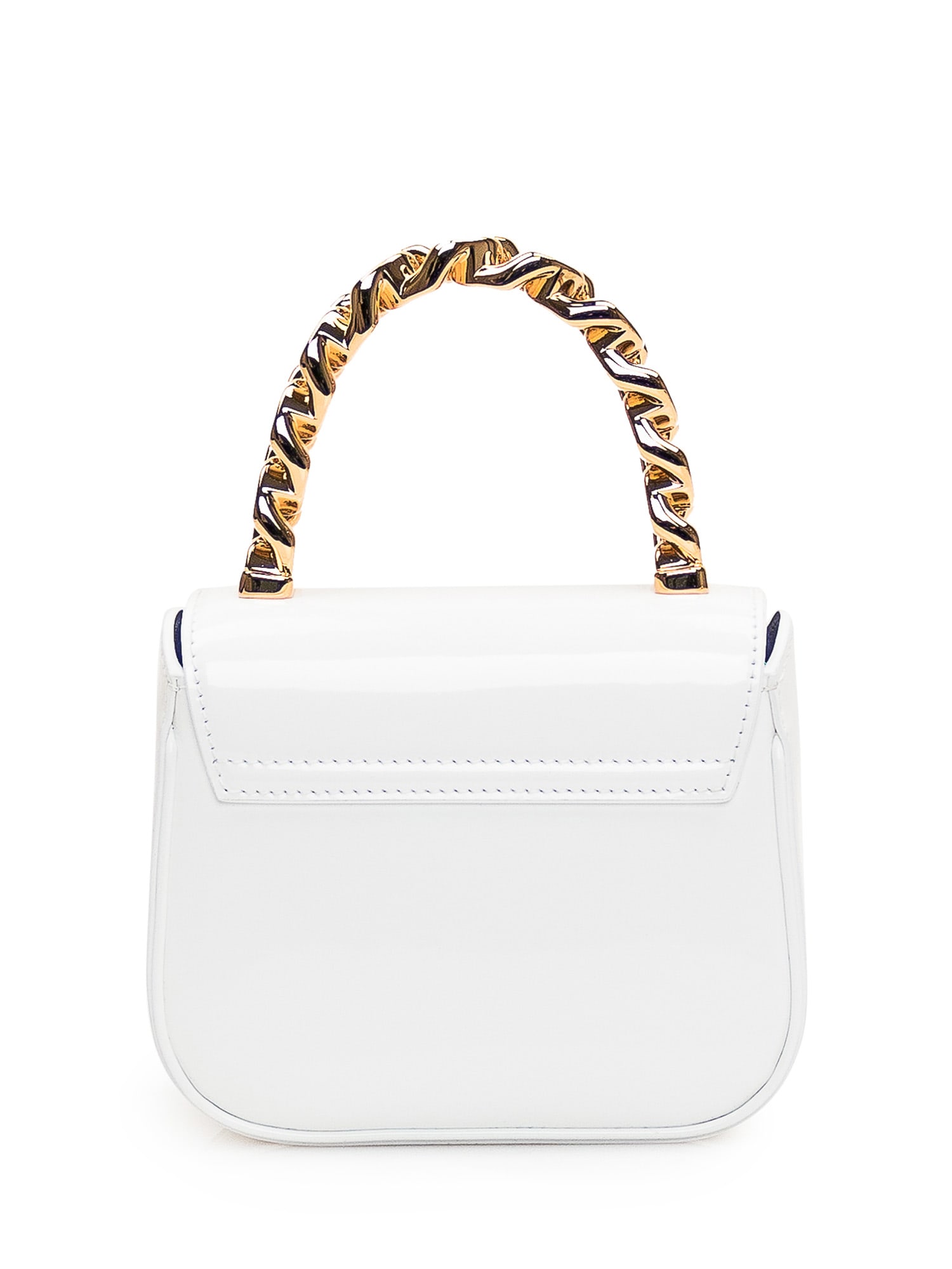 Shop Versace The Medusa Mini Bag In Bianco Ottico-oro