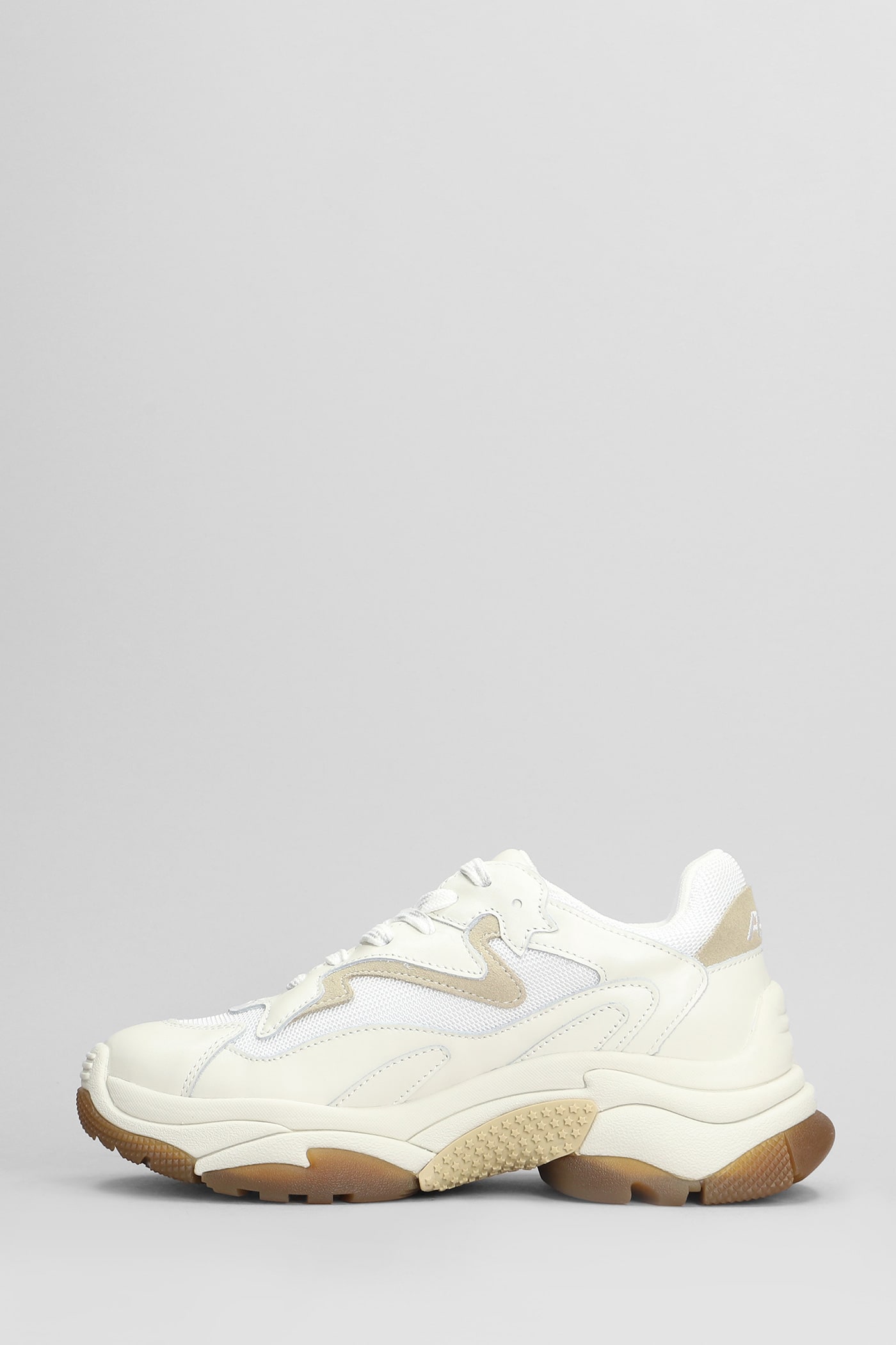 Shop Ash Addict Sneakers In White Leather And Fabric