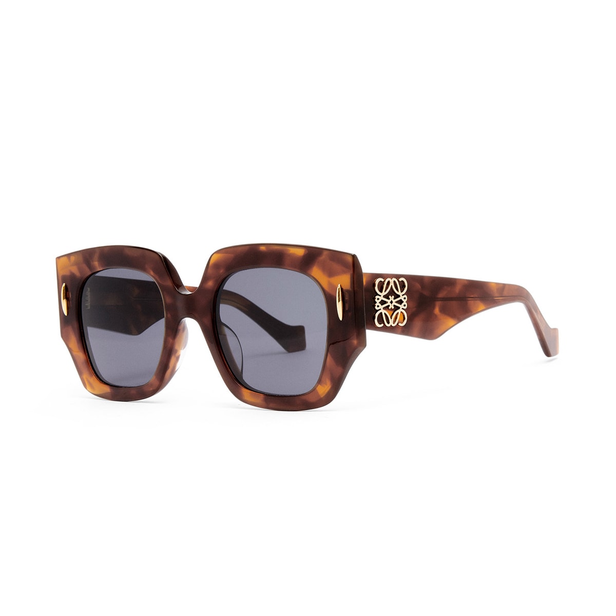 Shop Loewe Lw40129u Chunky Anagram 53v Sunglasses In Marrone