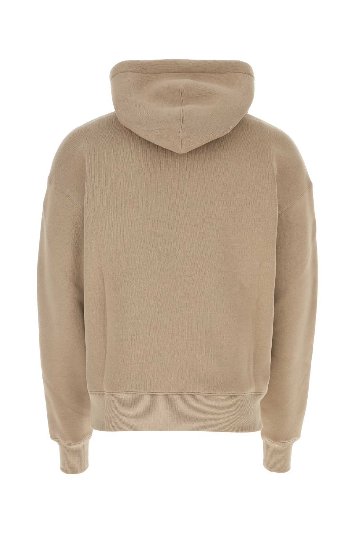Shop Ami Alexandre Mattiussi Dove Grey Cotton Blend Sweatshirt In Lighttaupe
