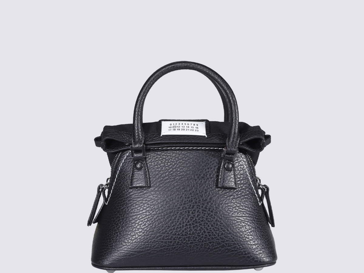Maison Margiela Black Leather Mini 5ac Shoulder Bag