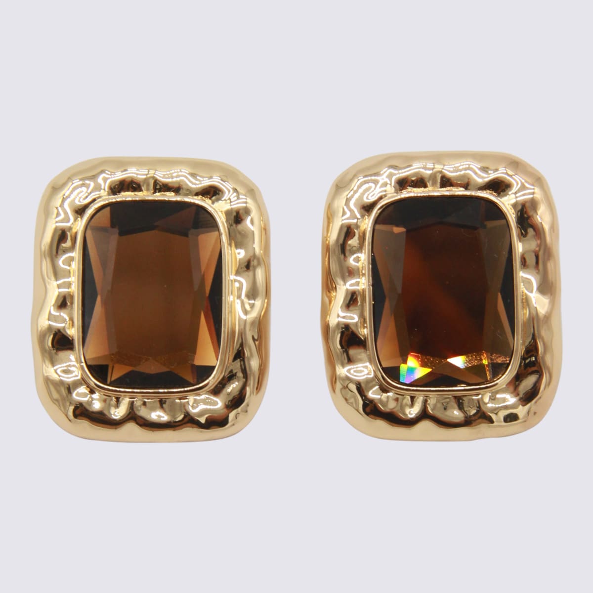 Self-portrait Gold Metal Earrings