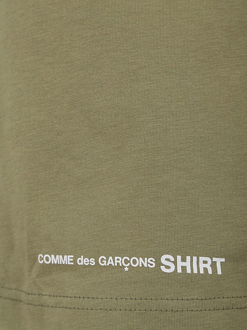 Shop Comme Des Garçons Shirt Mens T-shirt Knit In Khaki