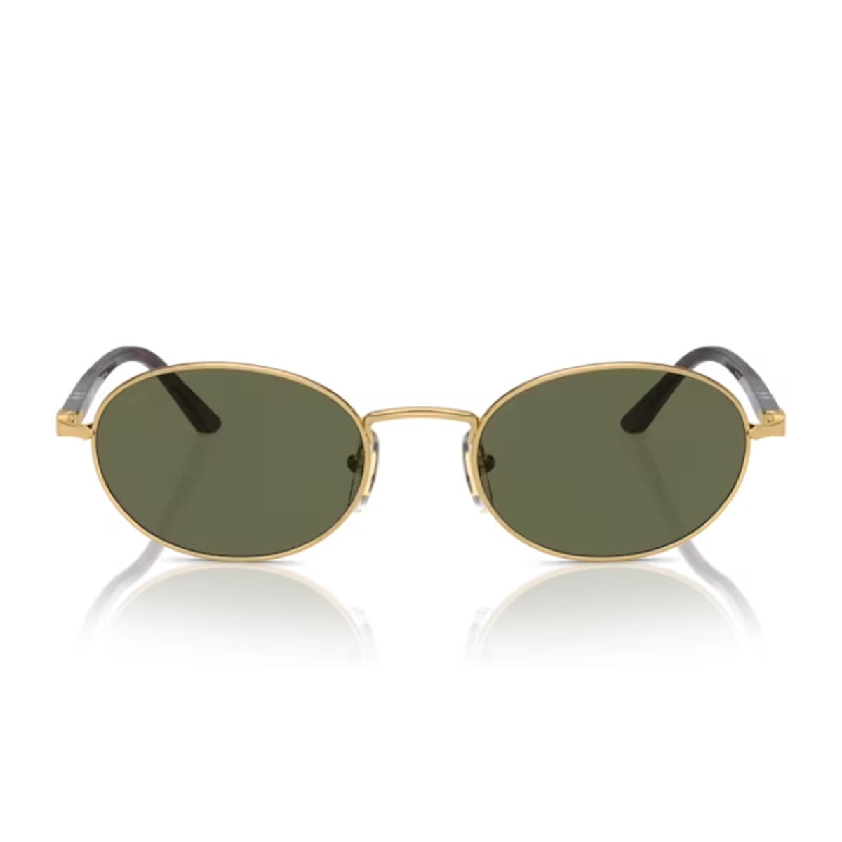 Persol Womens Gold Po1018s Ida Round-frame Metal Sunglasses In Polar Green