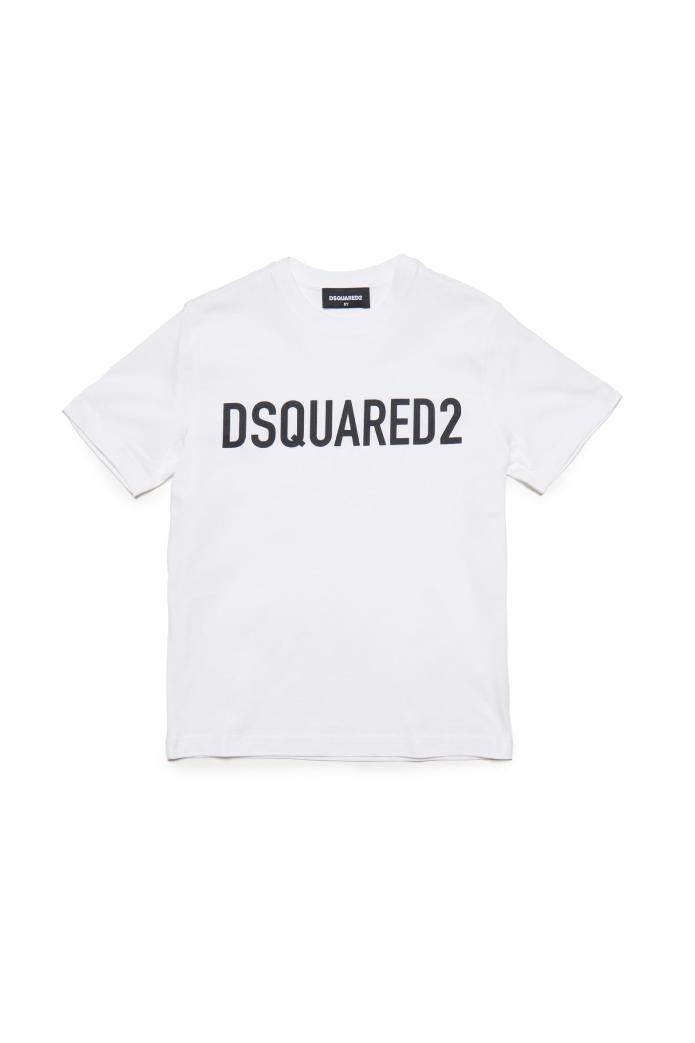 Shop Dsquared2 D2t971u Relax-eco T-shirt Dsquared Organic Cotton Jersey Crewneck T-shirt With Logo In White