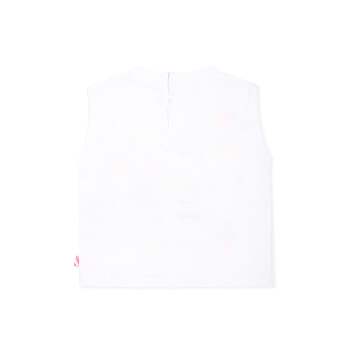 Billieblush White T-shirt For Baby Girl With Raibow In White