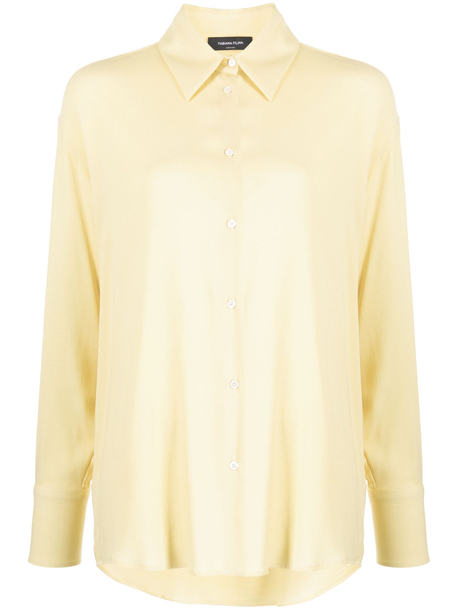 Citron Pale Yellow Stretch-design Shirt