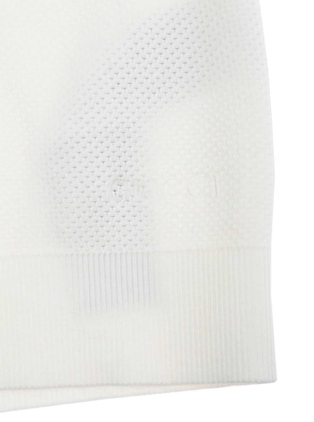 Gucci White T-shirt Wti Web V Neck And Embroidery In Cotton Boy In White