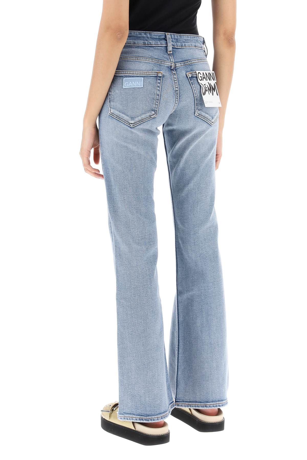 Shop Ganni Iry Jeans With Light Wash In Clear Blue