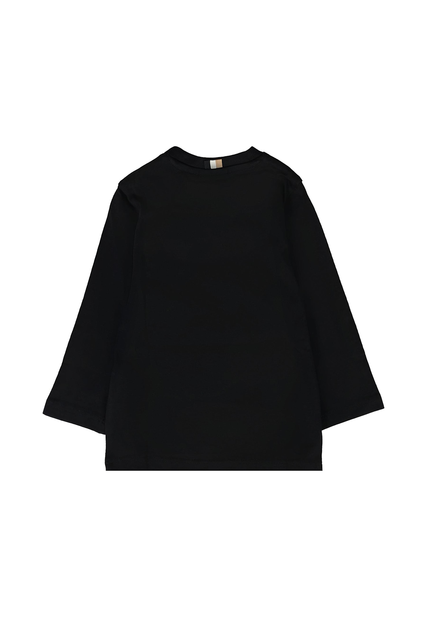 Hugo Boss Black T-shirt For Baby Boy With Logo In Black