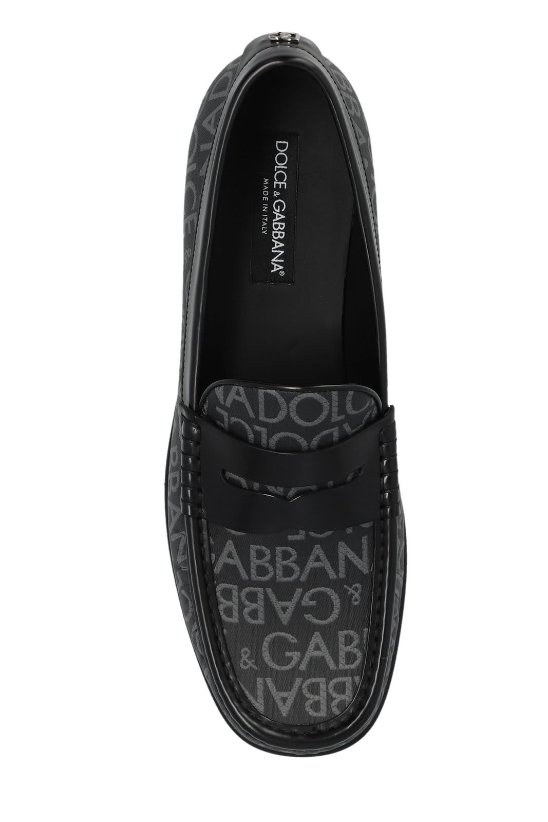 DOLCE & GABBANA LOGO PRINTED LOAFERS 