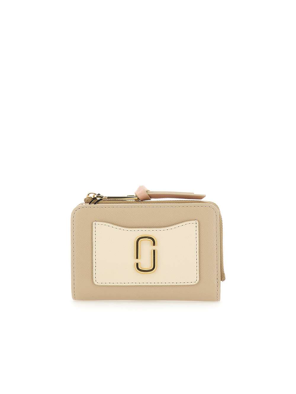 Marc Jacobs Khaki Leather Utility Snapshot Dtm Slim Wallet In Beige