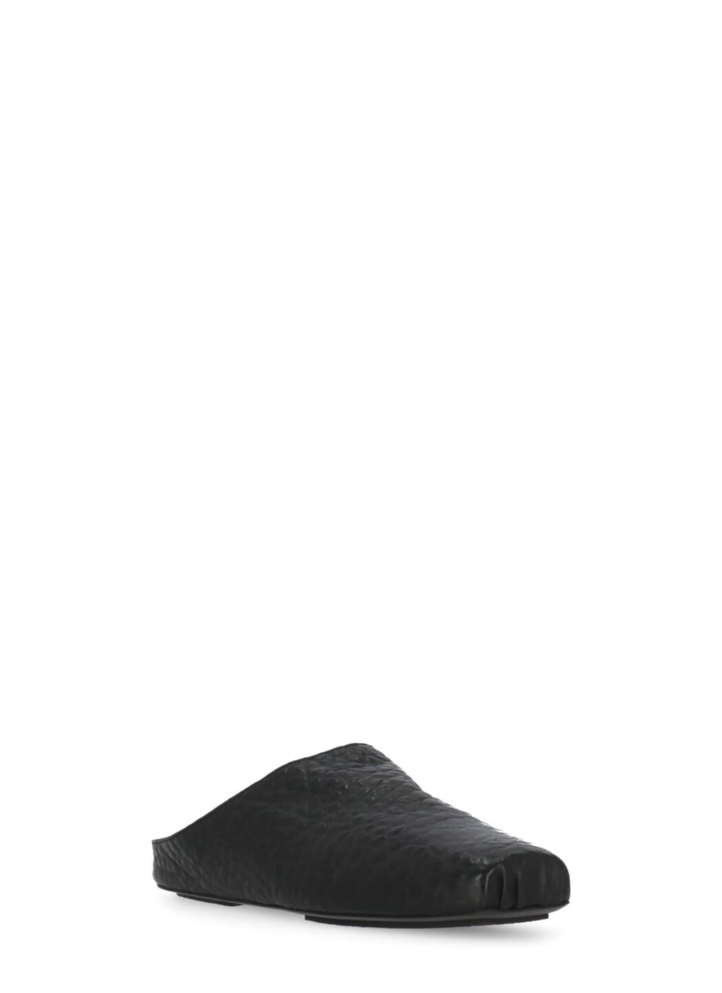 Uma Wang Square Toe Slip-on Slippers In Black