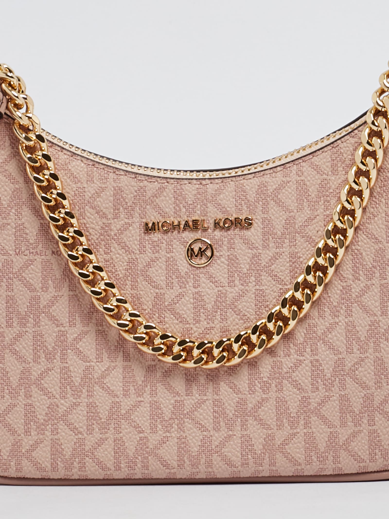 Michael Kors Sm Chain Pouchette Shoulder Bag In Rosa