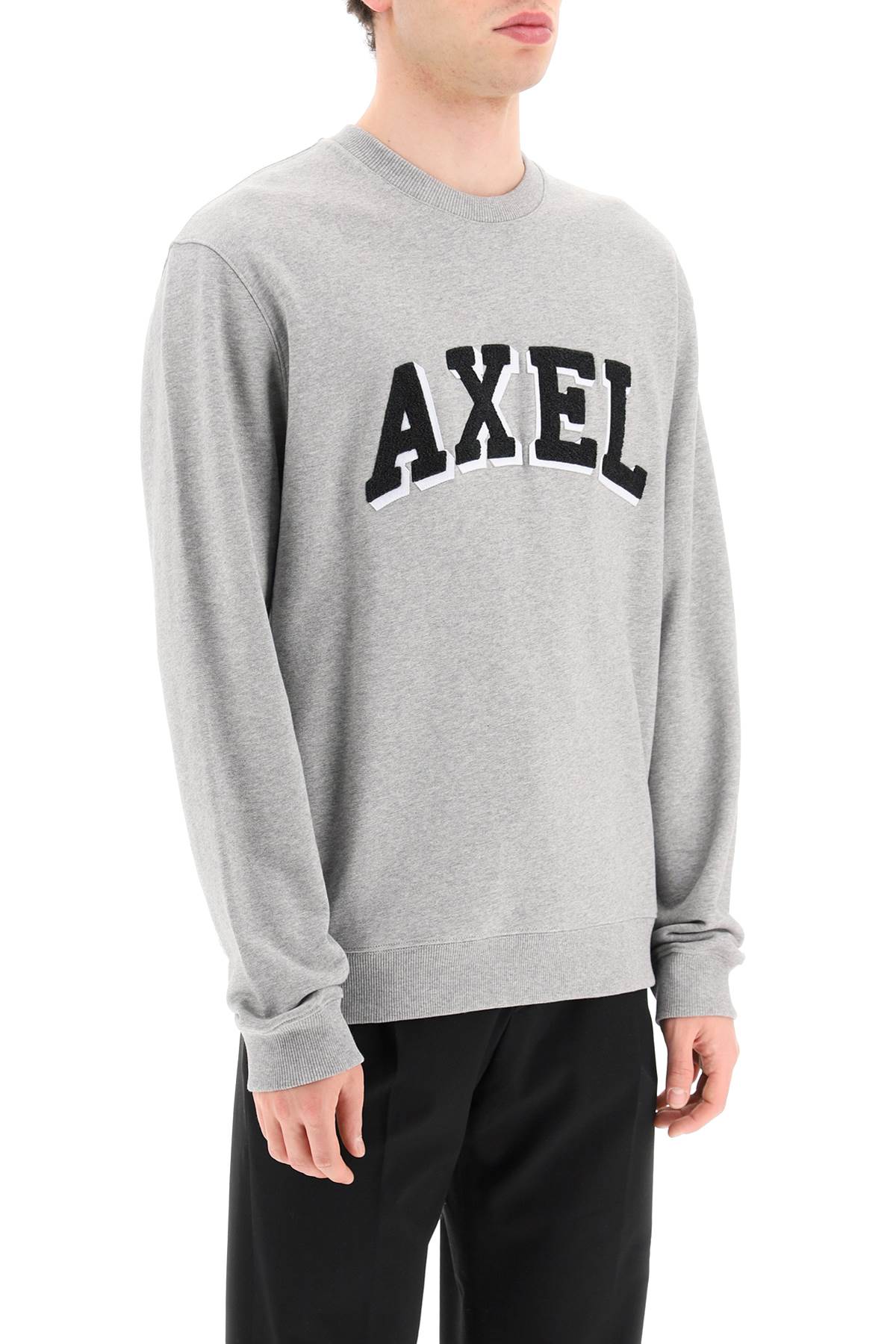 Shop Axel Arigato Logo Patch Sweatshirt In Grey Melange (grey)