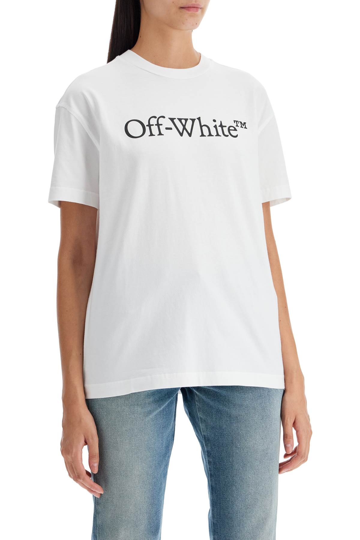Off-white White Big Logo Bookish Regular T-shirt