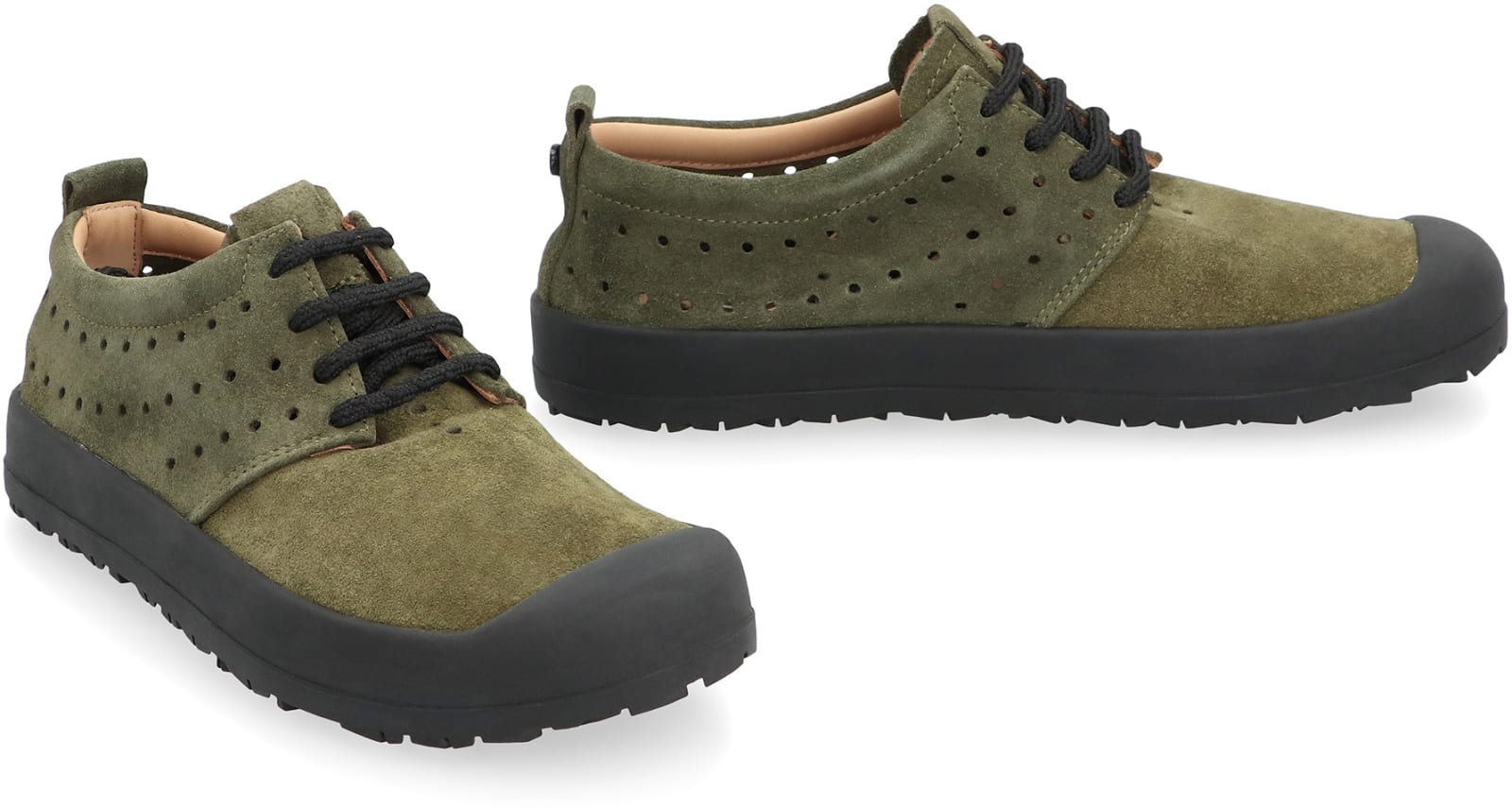Volta Suede Low-top Sneakers In Green