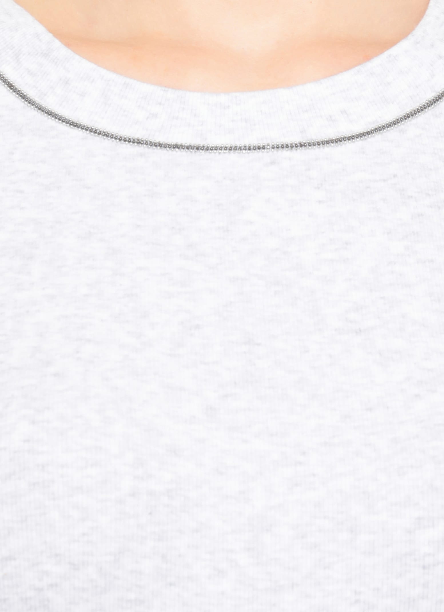 Peserico Fitted Short Sleeve Cotton T-shirt In Gray