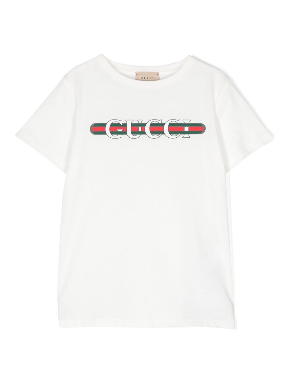 Shop Gucci Ss T.shirt In New White Mc