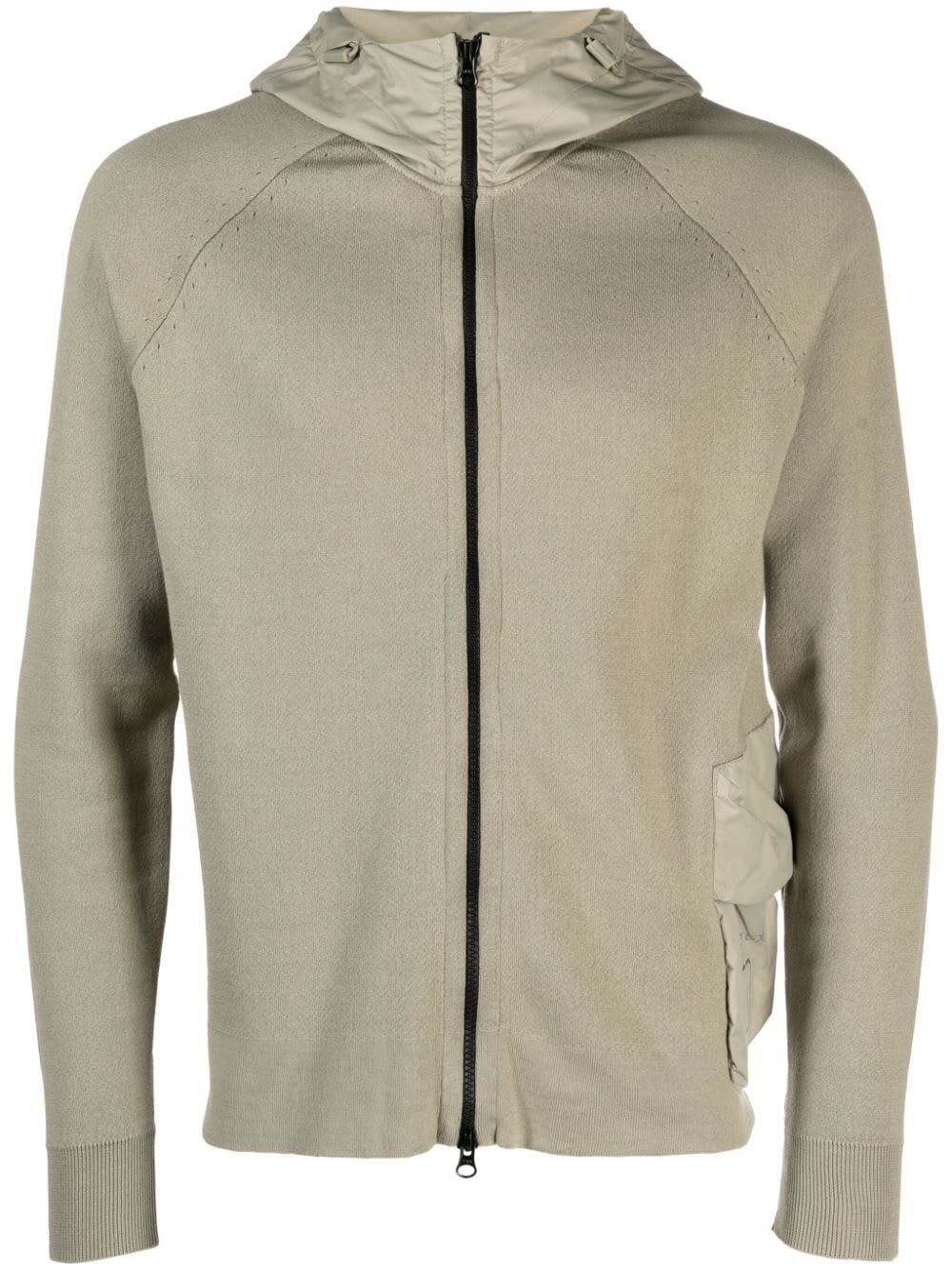 Shop C.p. Company Metropolis Series Double Mixed Zipped Hoodie In Silver Sage