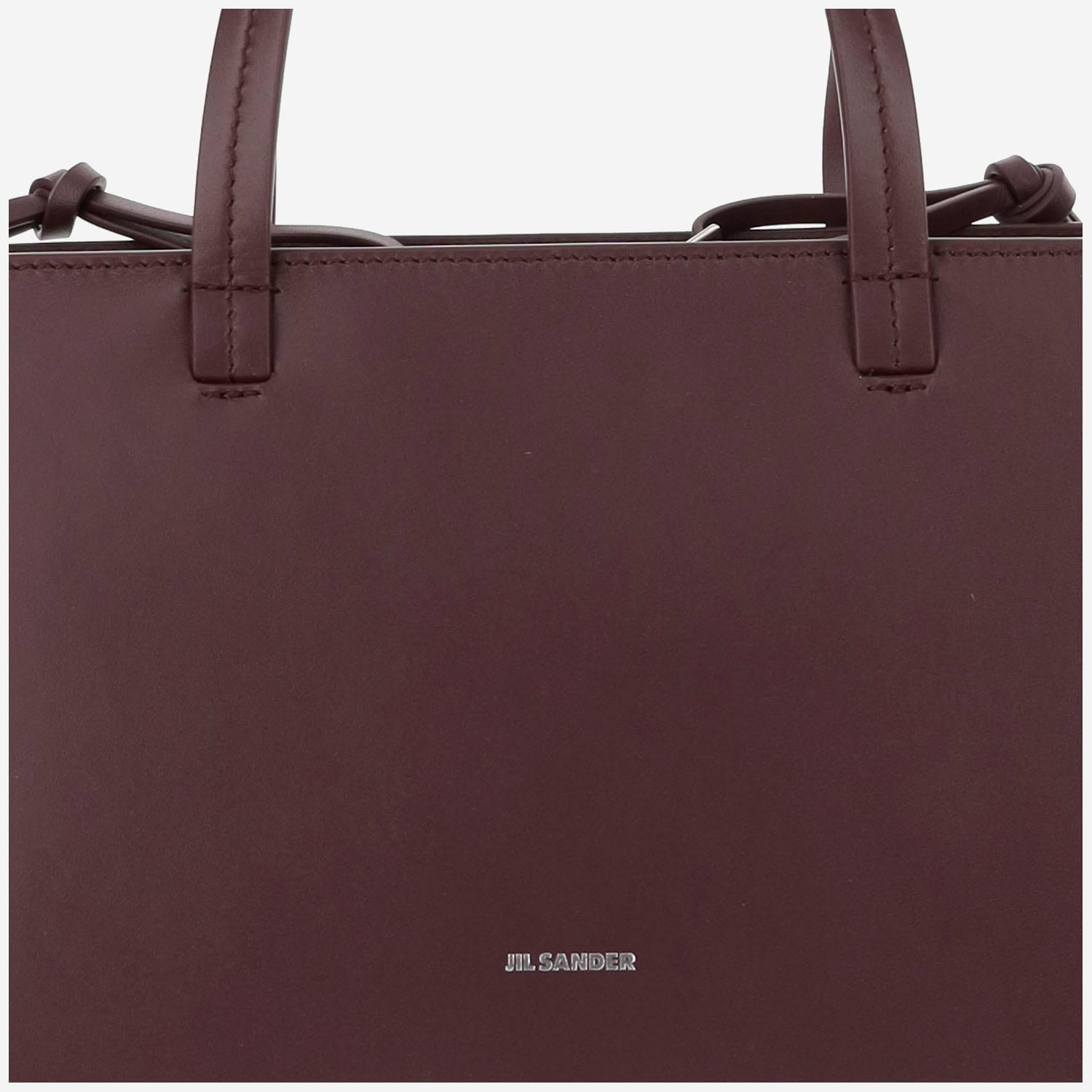 Shop Jil Sander Small Bateau Tote Bag In Bordeaux