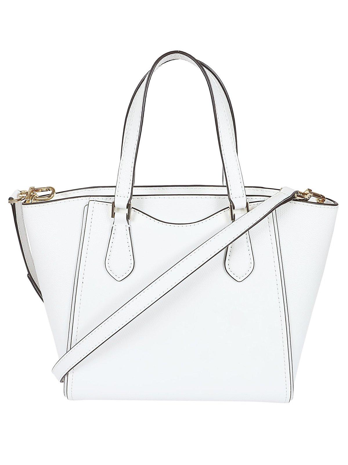 Shop Michael Kors Taryn Small Convertible Crossbody Bag In Optic White