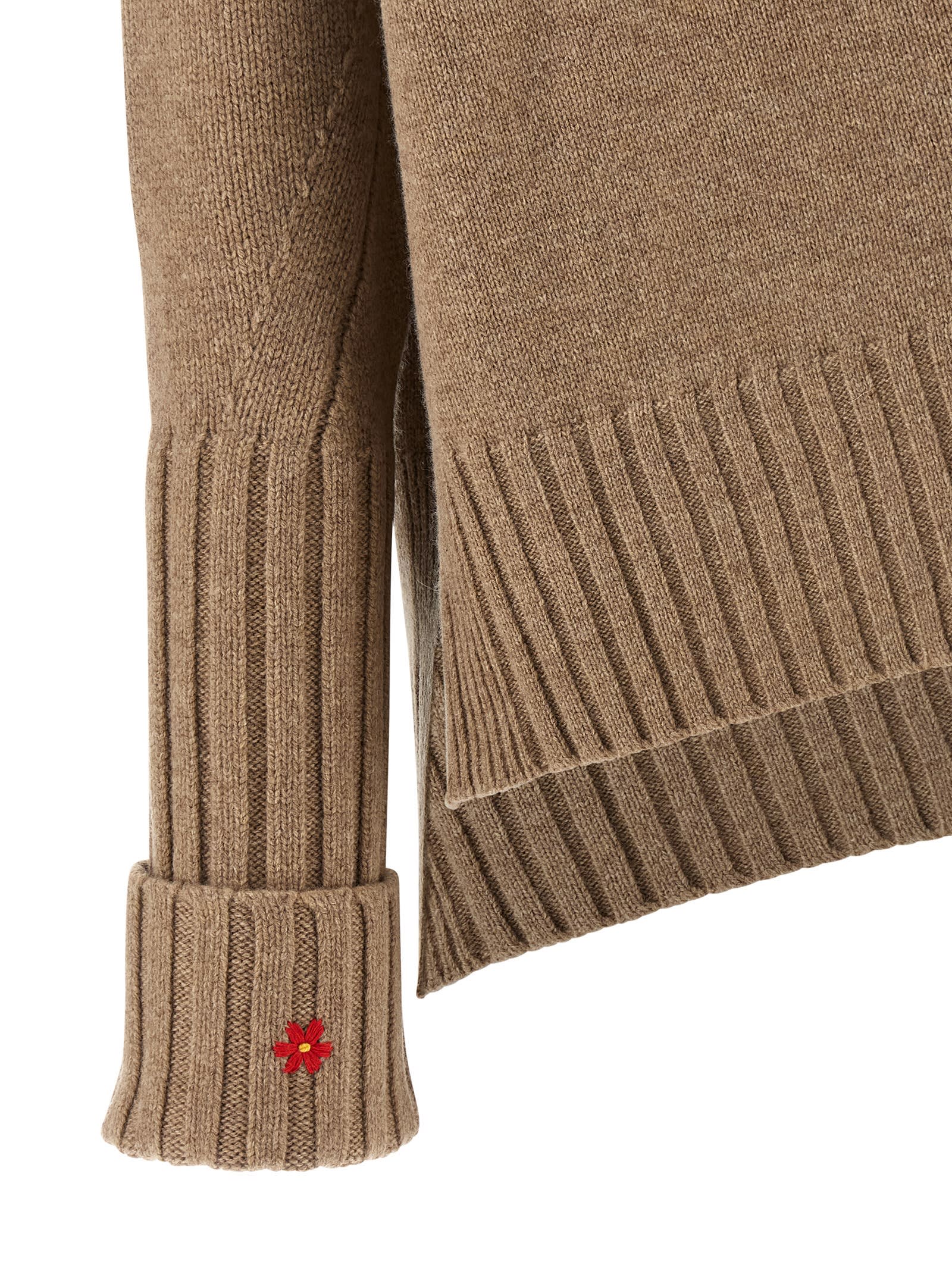 Tory Burch Wool Sweater Sweaters And Cardigans Beige In Nude