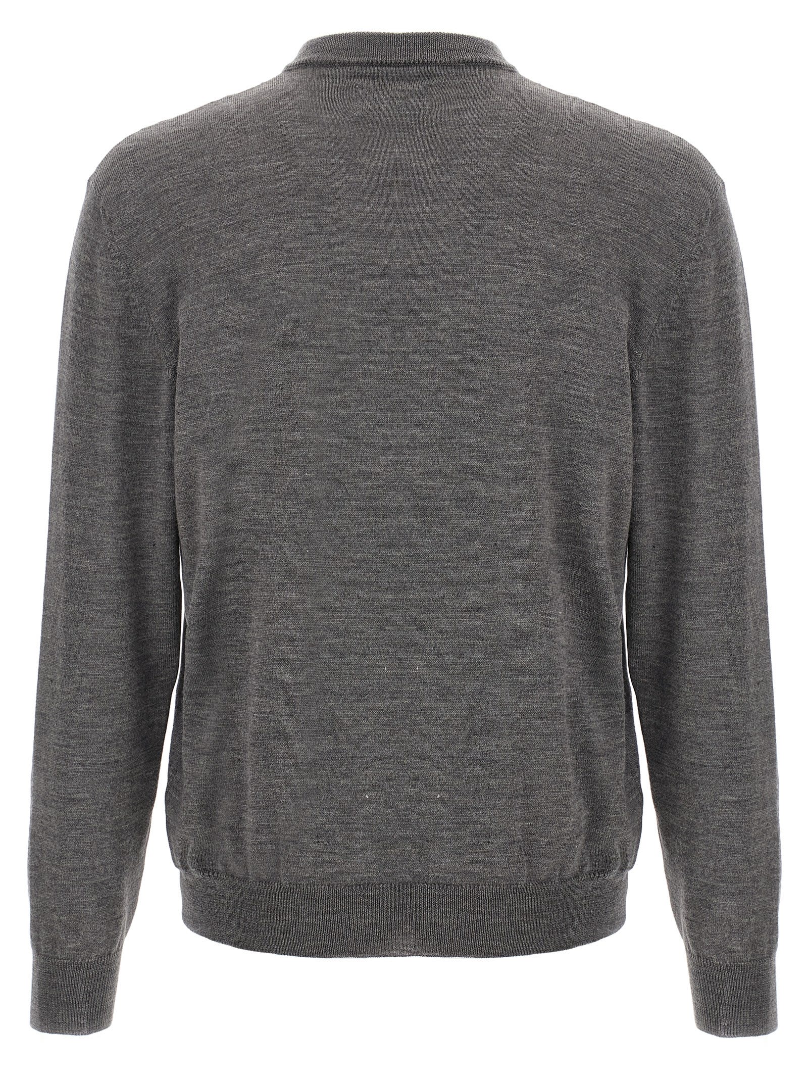 Magliano Graphic Design Crew Neck Long Sleeve Sweater In Gray