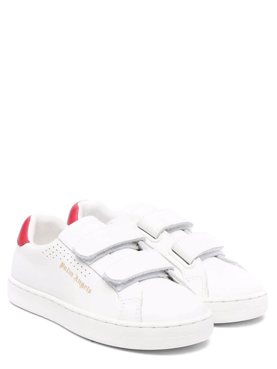 Palm Angels Kids' Strap Tennis Sneaker Calf Leather In White