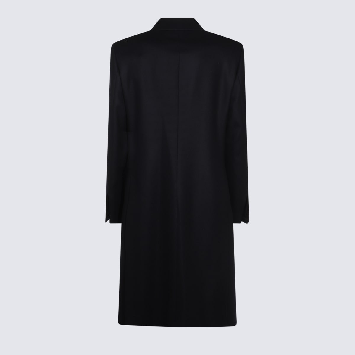 Shop Givenchy Dark Blue Wool Coat