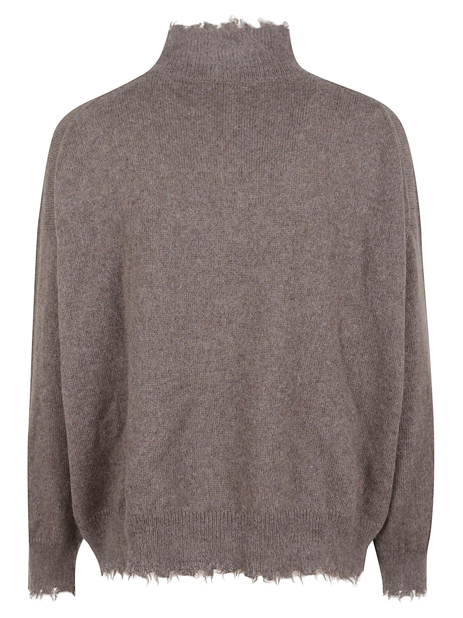 Antonelli Turtleneck Long-sleeved Sweater In Brown