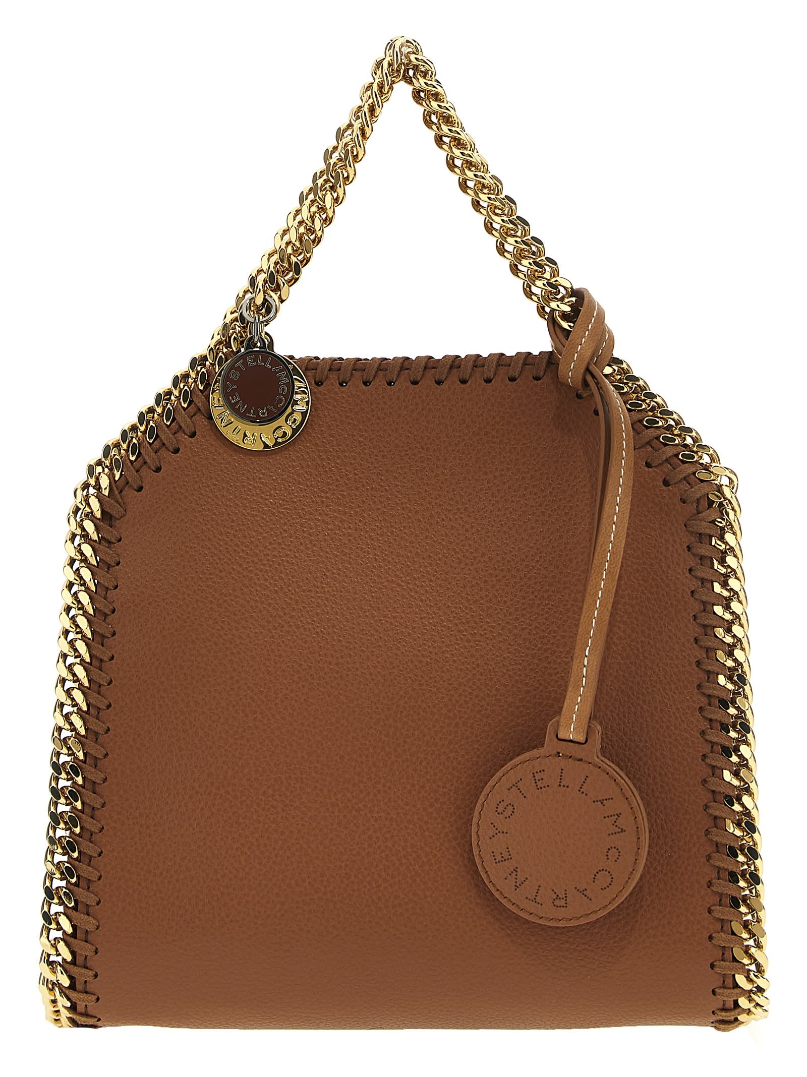 Stella Mccartney Micro Falabella Handbag In Leather Brown