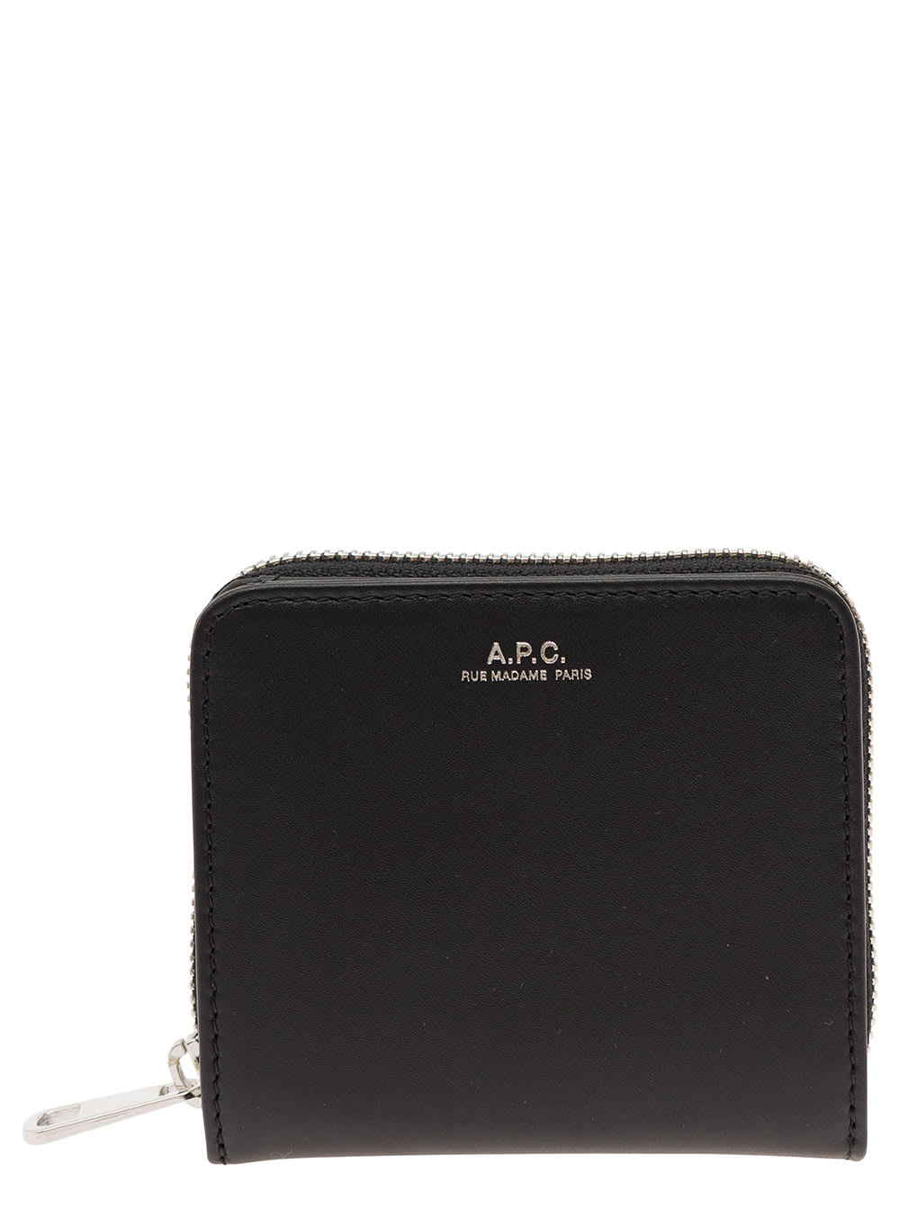 emmanuel Black Wallet With Embossed Logo In Smooth Leather Man