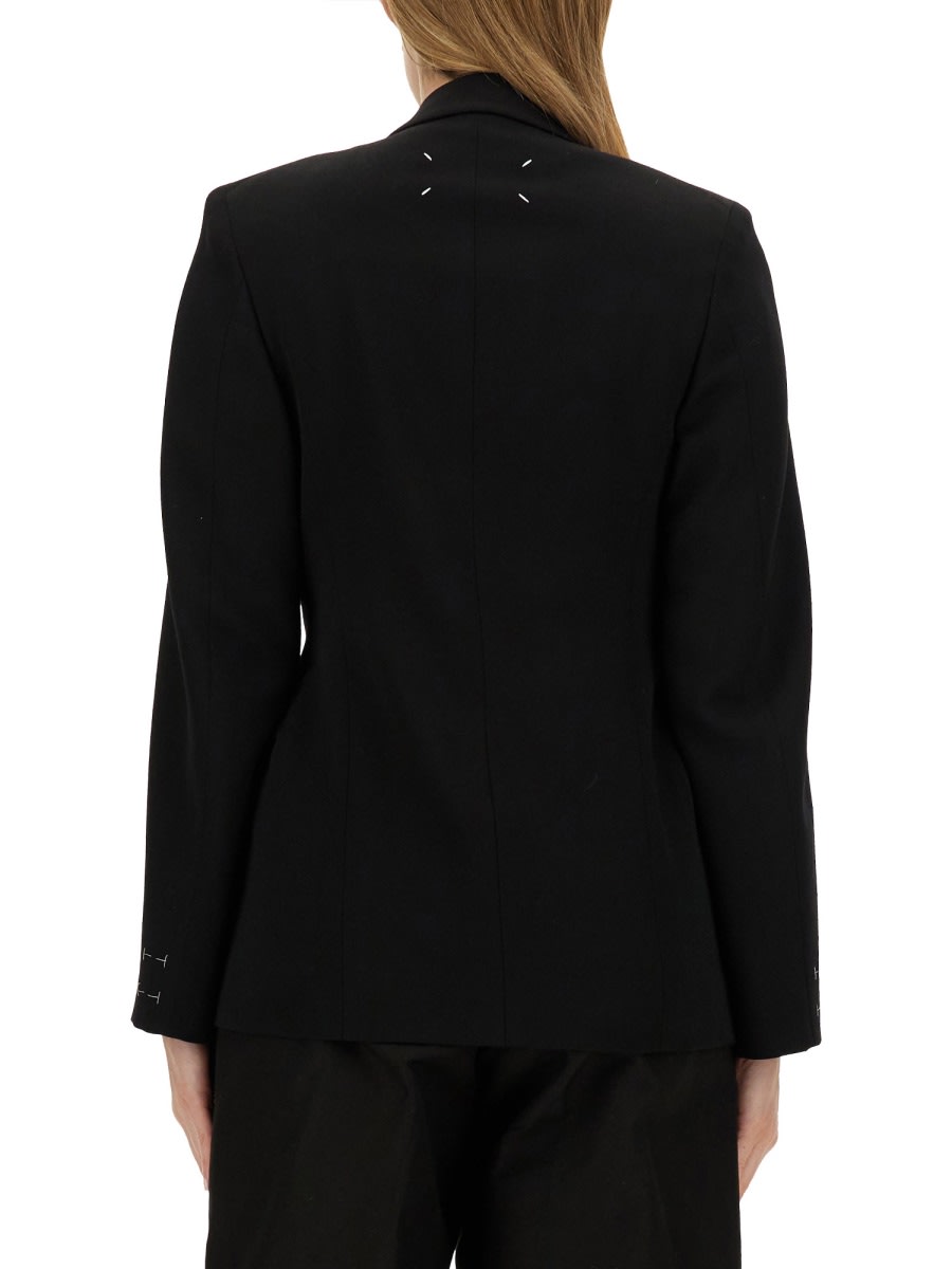 Shop Maison Margiela Double-breasted Jacket In Black