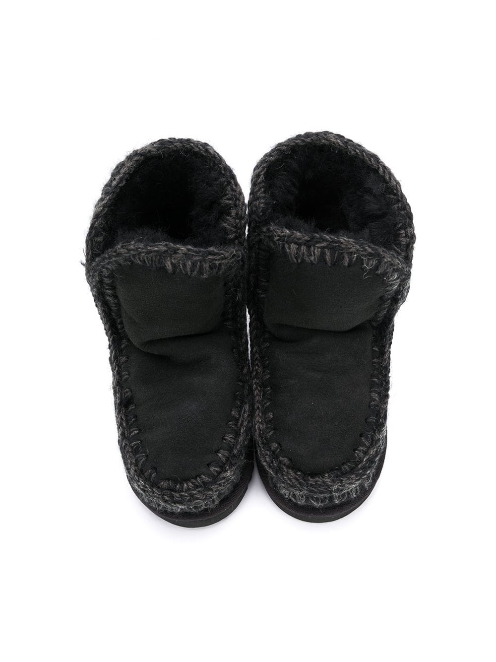 Mou Shearling-lined Suede Boots In Black