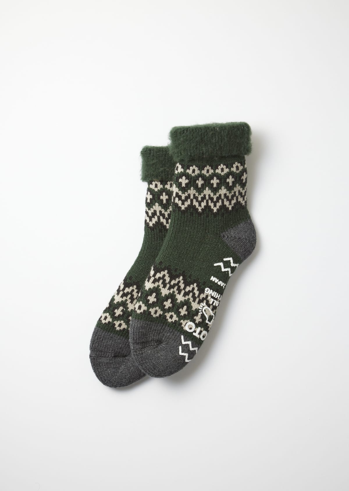 Rototo Comfy Room Socks Nordic In D.green